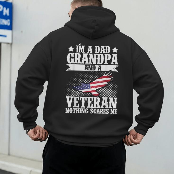 I'm A Dad Grandpa And A Veteran US Flag Veterans Day Men's Hoodie Back Print I'm A Dad Grandpa And A Veteran US Flag Veterans Day Men's Hoodie Back Print