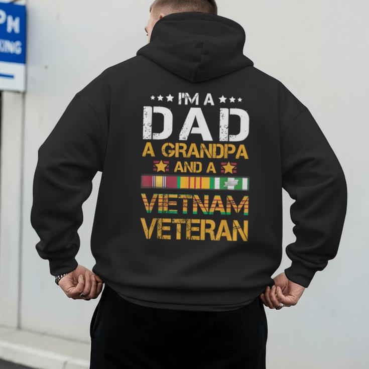 I'm A Dad Grandpa And A Vietnam Veteran US Army Vet Men's Hoodie Back Print