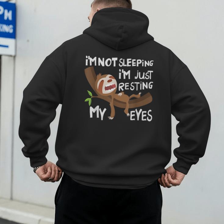 I'm Not Sleeping I'm Just Resting My Eyes Father's Day Dad Men's Hoodie Back Print