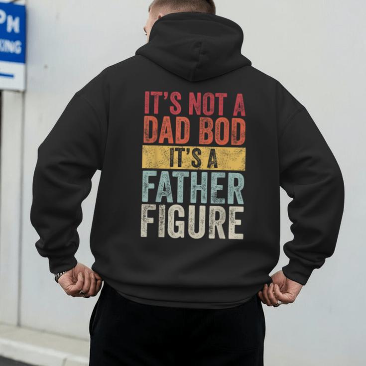 It's Not A Dad Bod It's A Father Figure Retro VintageShort Sleeve Men's Hoodie Back Print
