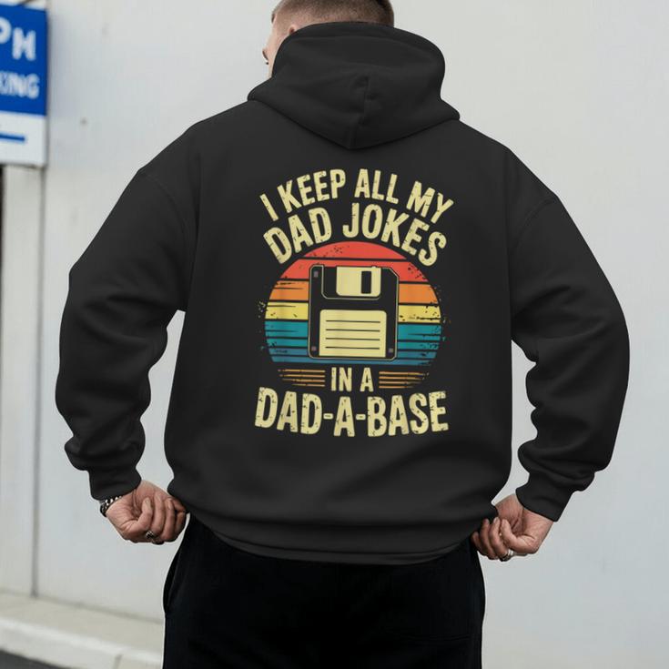 I Keep All My Dad Jokes In A Dad-A-Base Shirt Men Dad Joke Men's Hoodie Back Print