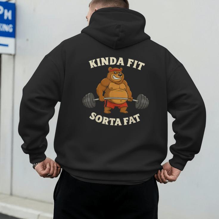 Kinda Fit Sorta Fat Gym Dad BOD Workout Apparel Men's Hoodie Back Print Kinda Fit Sorta Fat Gym Dad BOD Workout Apparel Men's Hoodie Back Print