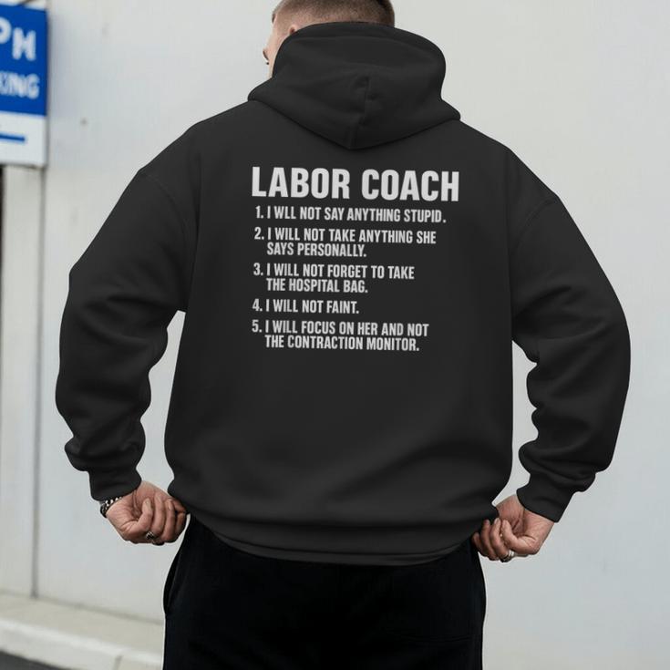 Labor Coach New Mom New Dad Hospital New Baby Shower Men's Hoodie Back Print