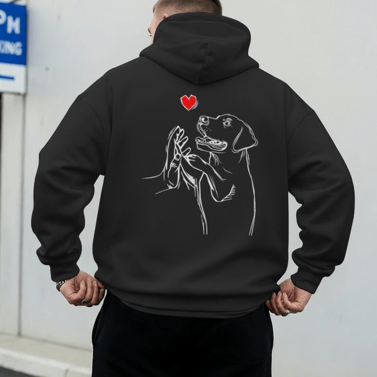 Labrador Retriever Golden Lab Dad Mom Men's Hoodie Back Print
