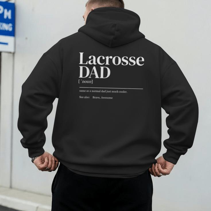 Lacrosse Quote Definition Men Dad Men's Hoodie Back Print