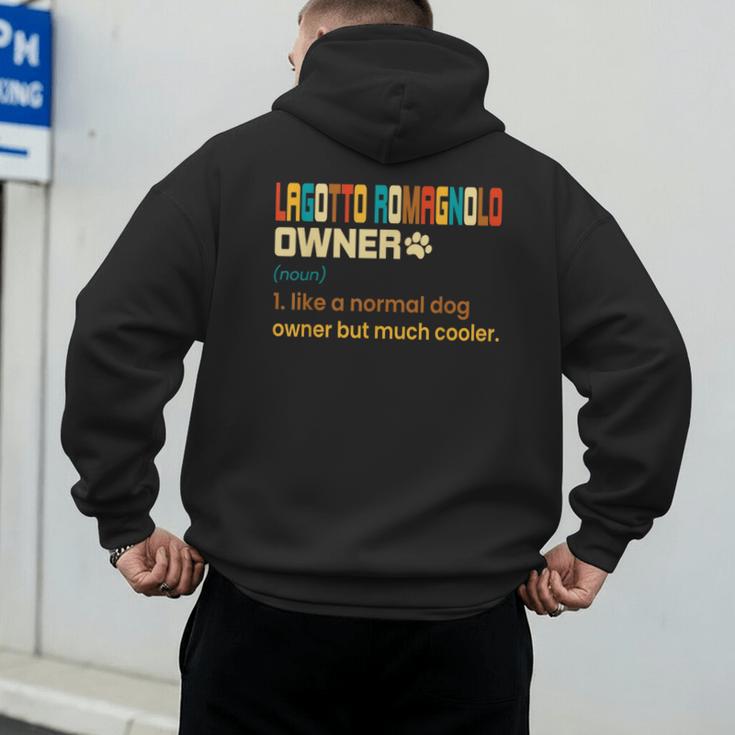 Lagotto Romagnolo Vintage Retro Dog Mom Dad Men's Hoodie Back Print Lagotto Romagnolo Vintage Retro Dog Mom Dad Men's Hoodie Back Print