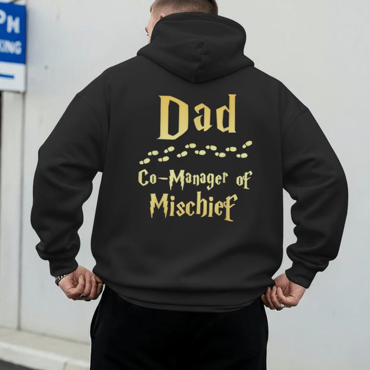 Magical Dad Manager Of Mischief Birthday Family Matching Men's Hoodie Back Print