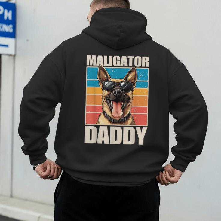 Malinois Dad Maligator Daddy Belgian Malinois Men's Hoodie Back Print