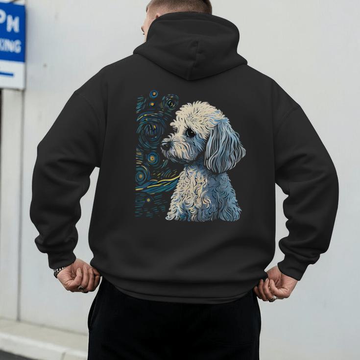 Maltipoo Starry Night Van Gogh Maltipoo Mom Dad Owner Men's Hoodie Back Print Maltipoo Starry Night Van Gogh Maltipoo Mom Dad Owner Men's Hoodie Back Print