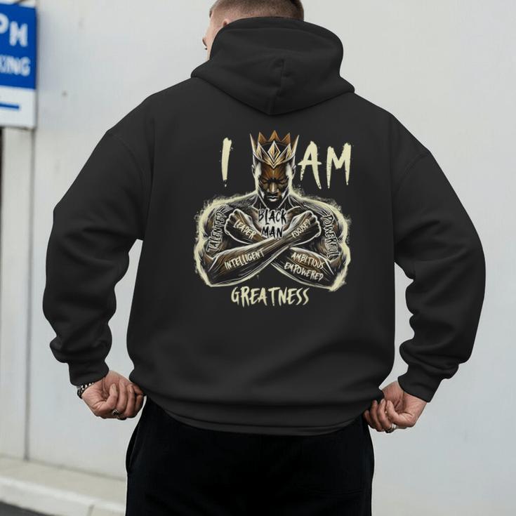 I Am Man King Powerful Dad Afro Melanin Men's Hoodie Back Print