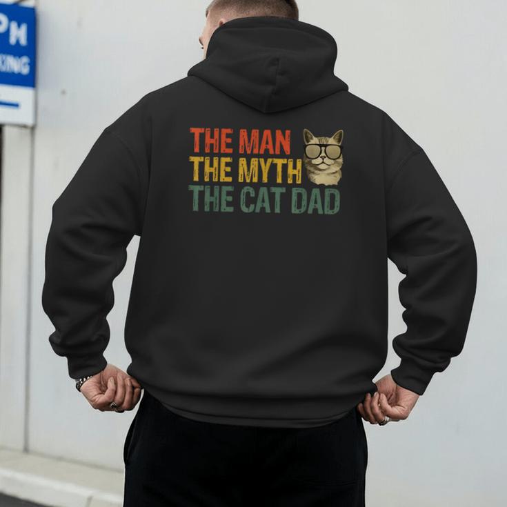 The Man The Myth The Cat Dad Cat Daddy Vintage Men's Hoodie Back Print The Man The Myth The Cat Dad Cat Daddy Vintage Men's Hoodie Back Print