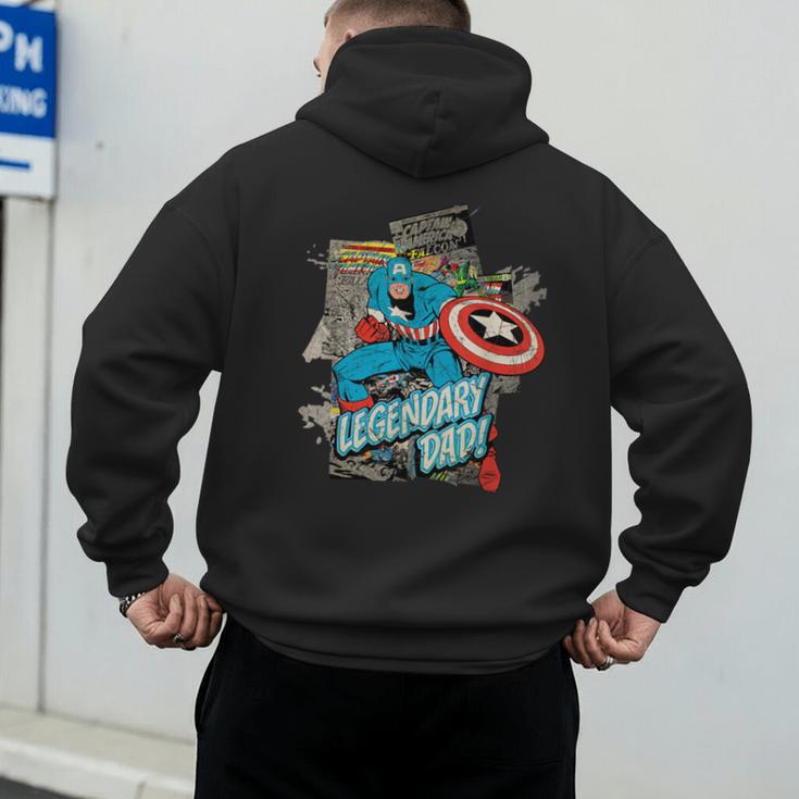 Marvel Captain America Legendary Dad Father's Day Men's Hoodie Back Print