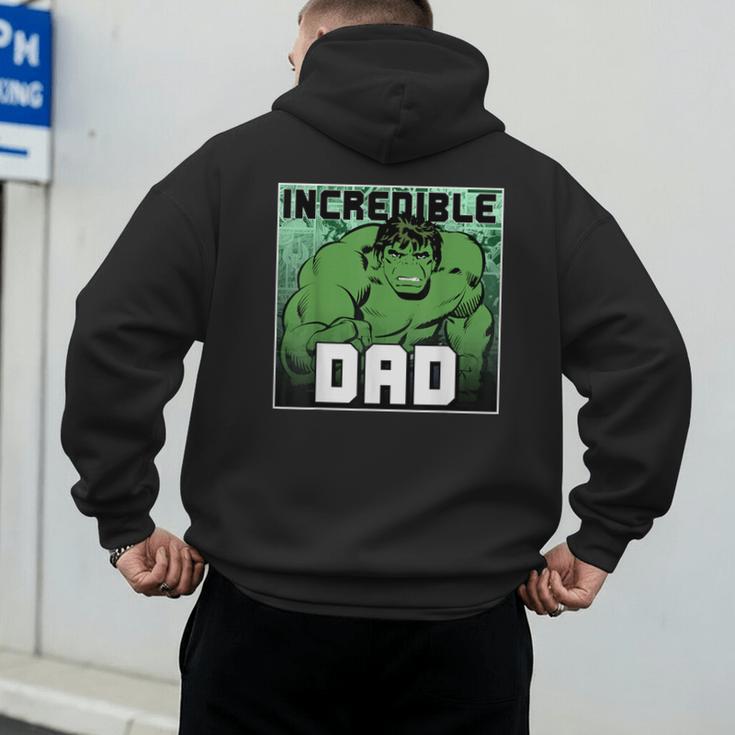 Marvel Comics Avengers Father's Day Hulk Incredible Dad Men's Hoodie Back Print