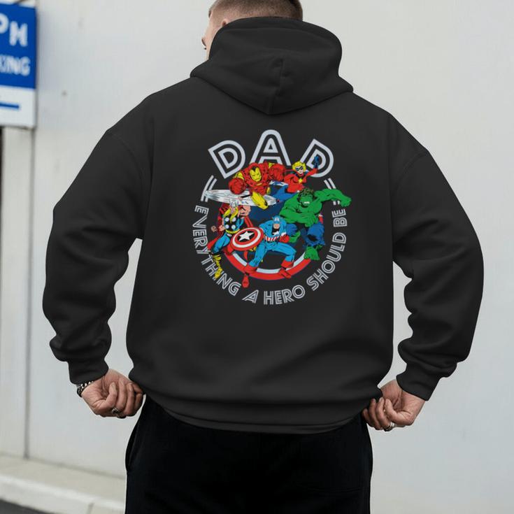 Marvel Comics Retro Classic Father's Day Avengers Hero Dad Men's Hoodie Back Print