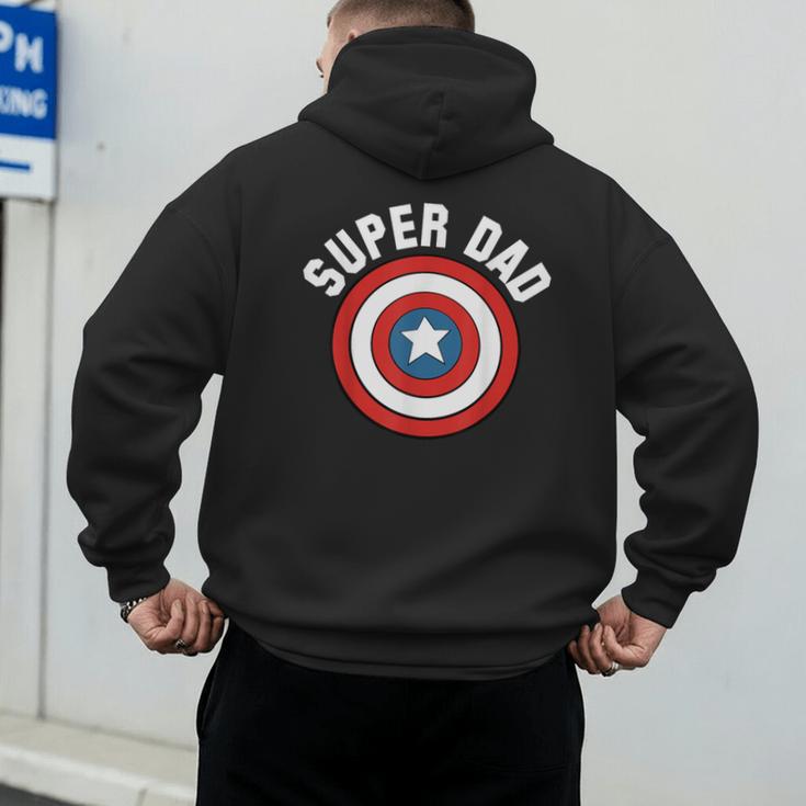 Marvel Father's Day Super Dad Captain America Shield Men's Hoodie Back Print