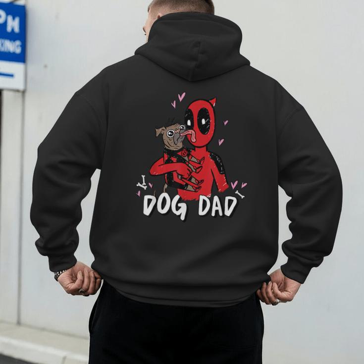Marvel Super Heroes Pets Deadpool Loves Dogpool Dog Dad Men's Hoodie Back Print