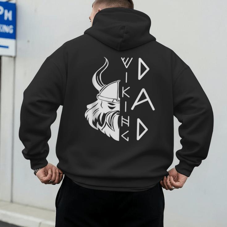 Men Celtic Norse Mythology Viking Dad Men's Hoodie Back Print