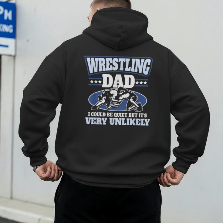 For Men Freestyle Wrestling Dad Men's Hoodie Back Print