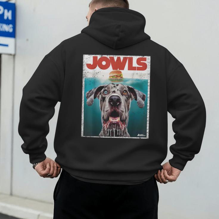 Merle Great Dane Jowls Paws Top Blue Eye Brown Dog Mom Dad For Men Women Girls Kids Men's Hoodie Back Print