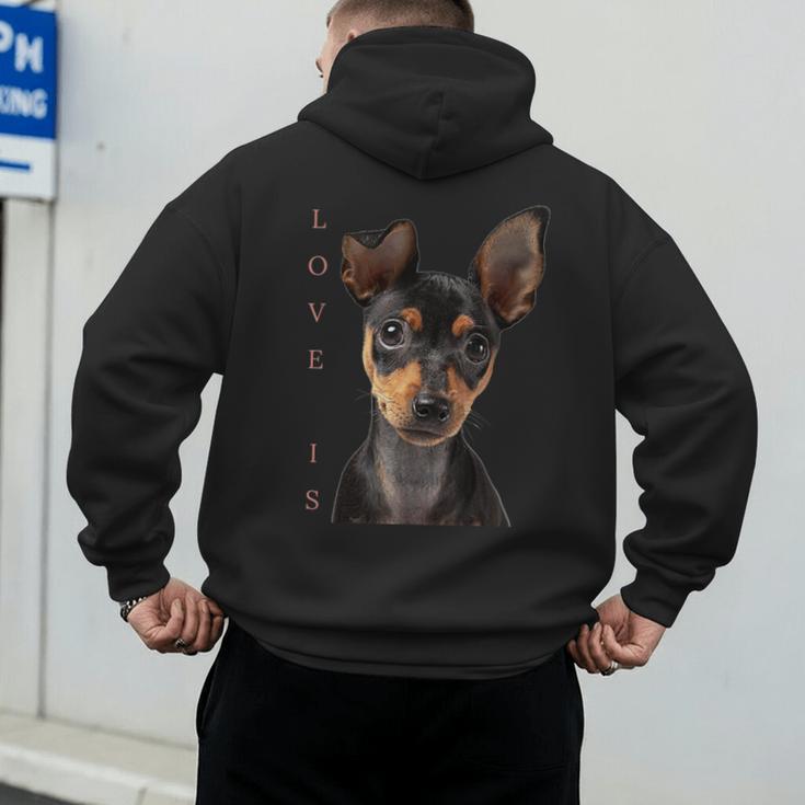 Miniature Pinscher Shirt Dog Mom Dad Tshirt Love Puppy Pet Men's Hoodie Back Print Miniature Pinscher Shirt Dog Mom Dad Tshirt Love Puppy Pet Men's Hoodie Back Print