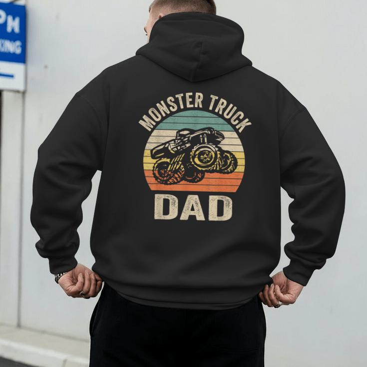 Monster Truck Dad Shirt Retro Vintage Monster Truck Shirt Men's Hoodie Back Print