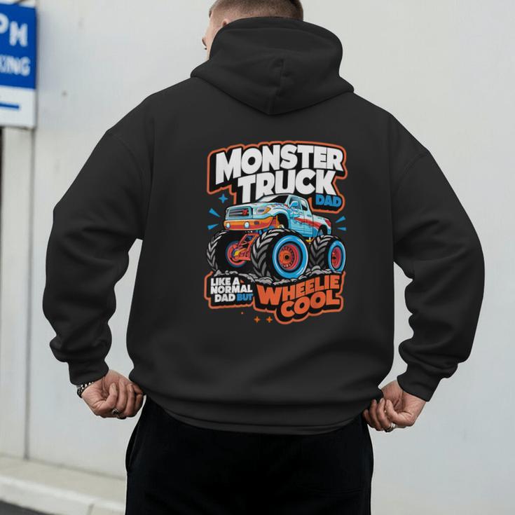 Monster Truck Dad Wheelie Cool Like Normal Dad Men's Hoodie Back Print