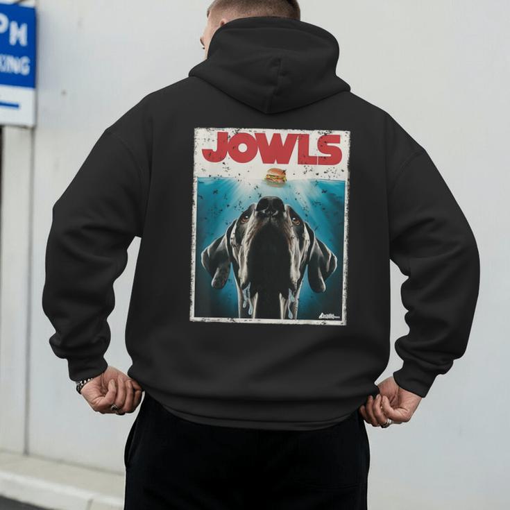 MonsterMuttz Great Dane Jowls Paws Top Drooling Dog Mom Dog Dad Men's Hoodie Back Print