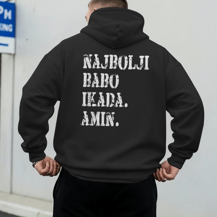 Najbolji Babo Ikad Bosnian Dad Men's Hoodie Back Print Najbolji Babo Ikad Bosnian Dad Men's Hoodie Back Print