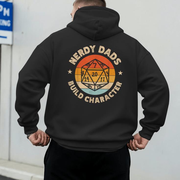 Nerdy Dads Build Character Men's Hoodie Back Print