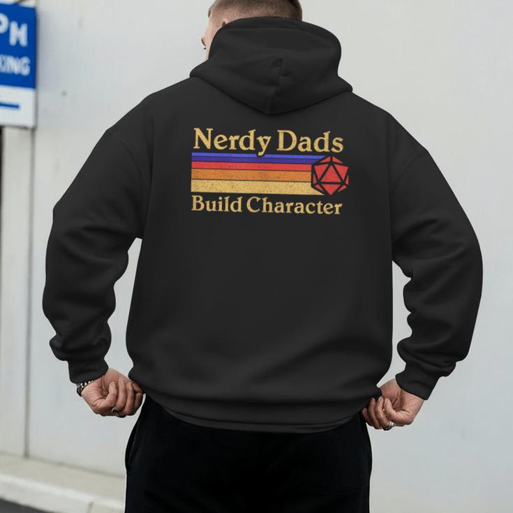 Nerdy Dads Dice For Tabletop RPG New Father Men's Hoodie Back Print