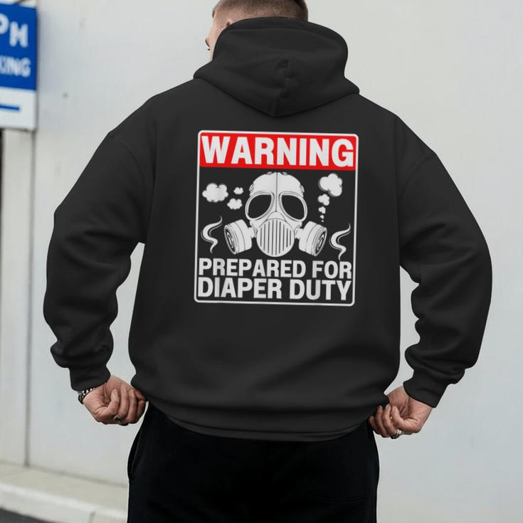 New Dad Prepared For Diaper Duty Daddy Diaper Duty Men's Hoodie Back Print New Dad Prepared For Diaper Duty Daddy Diaper Duty Men's Hoodie Back Print