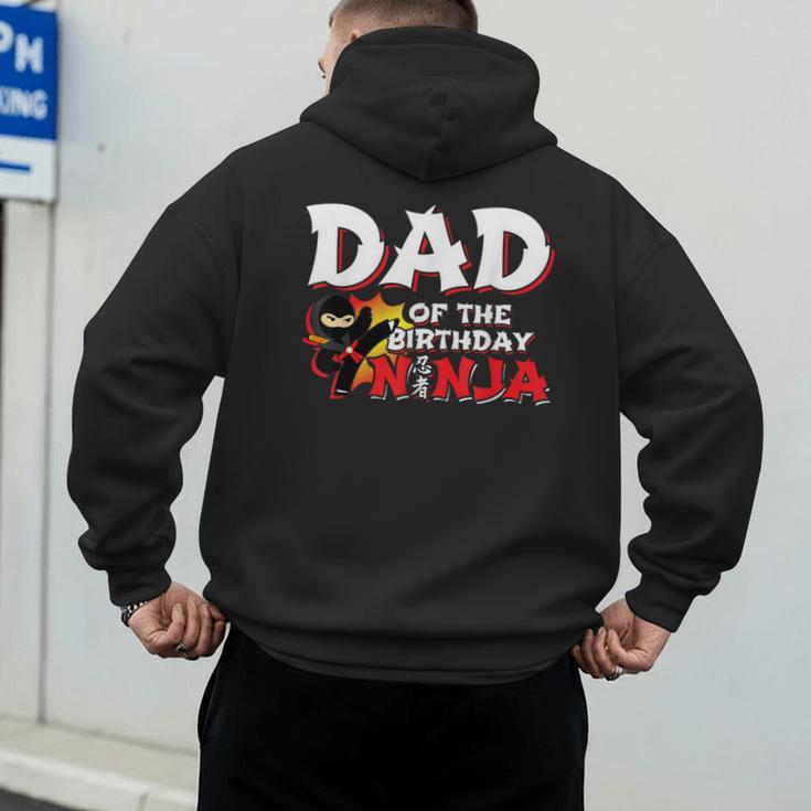 Ninja Birthday Party Dad Of The Birthday Ninja Small Men's Hoodie Back Print
