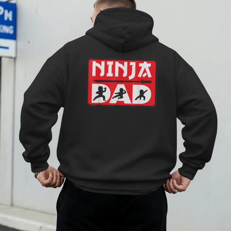 Ninja Dad Matching Family Ninja Warrior Men's Hoodie Back Print