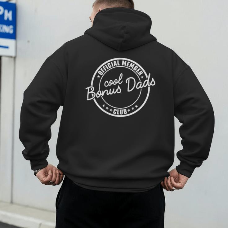 Official Member Cool Bonus Dads Club Dad Father's Day Men's Hoodie Back Print