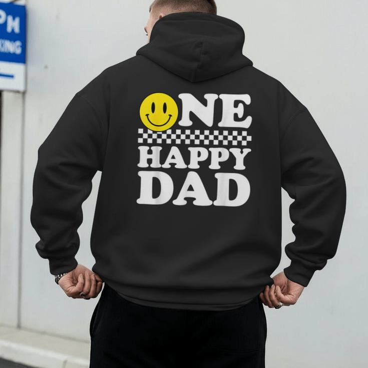 One Happy Dude Dad 1st Birthday Family Matching Men's Hoodie Back Print