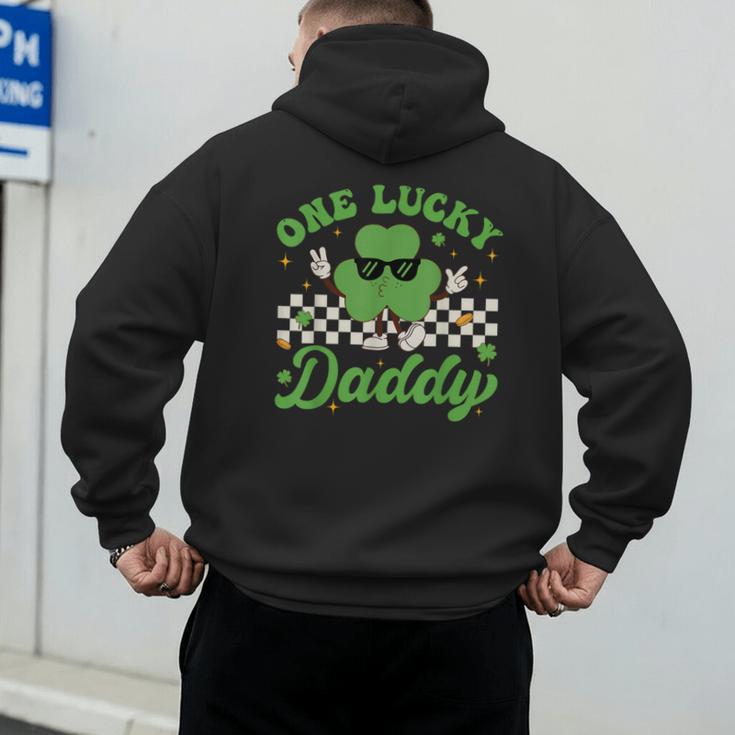 One Lucky Daddy St Patricks Day Dad Father Men's Hoodie Back Print