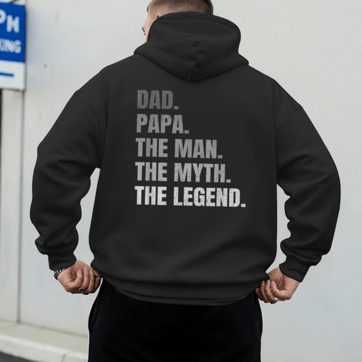 Papa Dad Legend Men Grandpa Christmas Father's Day Birthday Men's Hoodie Back Print Papa Dad Legend Men Grandpa Christmas Father's Day Birthday Men's Hoodie Back Print