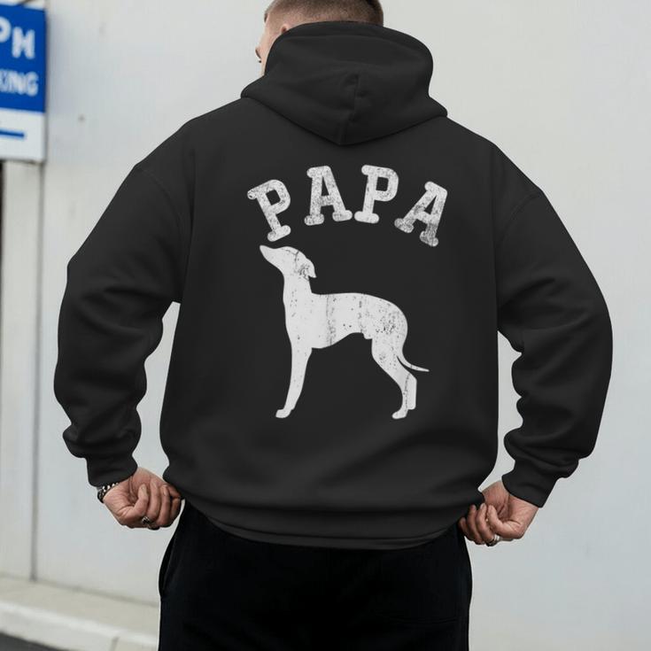 Papa ITALIAN GREYHOUND For Dad Men's Hoodie Back Print Papa ITALIAN GREYHOUND For Dad Men's Hoodie Back Print