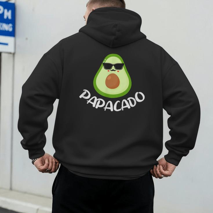 Papacado Avocado Dad Daddy Father's Day Men's Hoodie Back Print