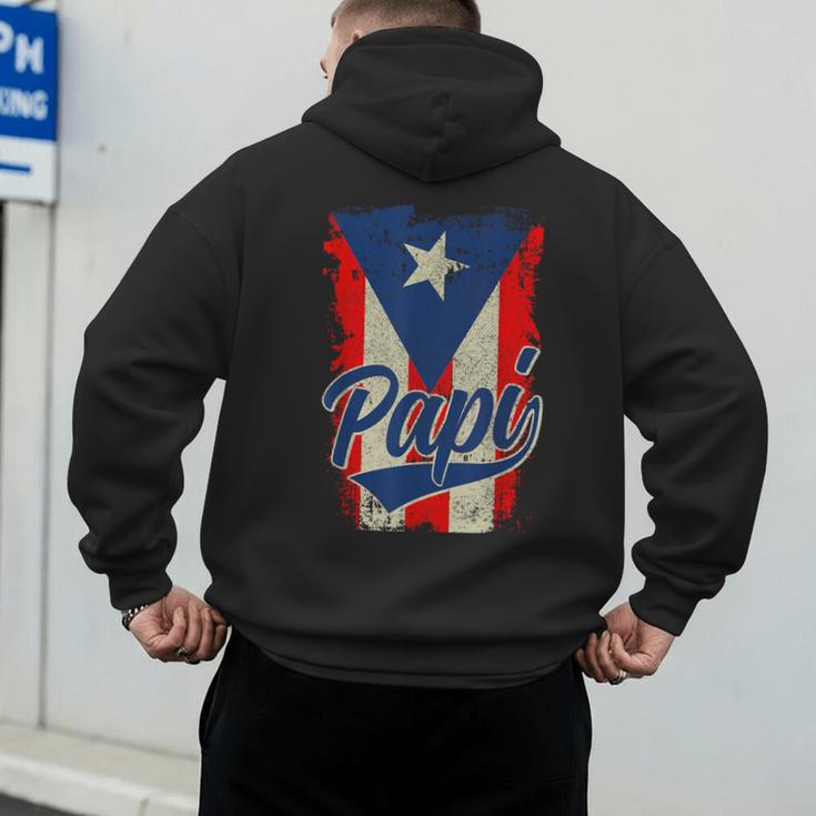 Papi Puerto Rican Dad Puerto Rico Pride Boricua Father's Day Men's Hoodie Back Print Papi Puerto Rican Dad Puerto Rico Pride Boricua Father's Day Men's Hoodie Back Print