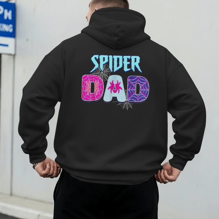 Parents Mom Spider Dad Matching Family Birthday Men's Hoodie Back Print