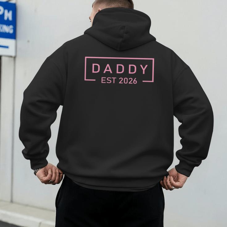 Pink Daddy Est 2026 Logo Father 2026 Loading New Dad 2026 Men's Hoodie Back Print