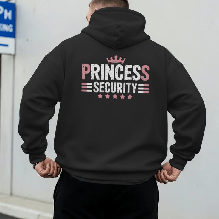 Princess Security Boys Big Brother Vintage Birthday Dad Mom Men's Hoodie Back Print