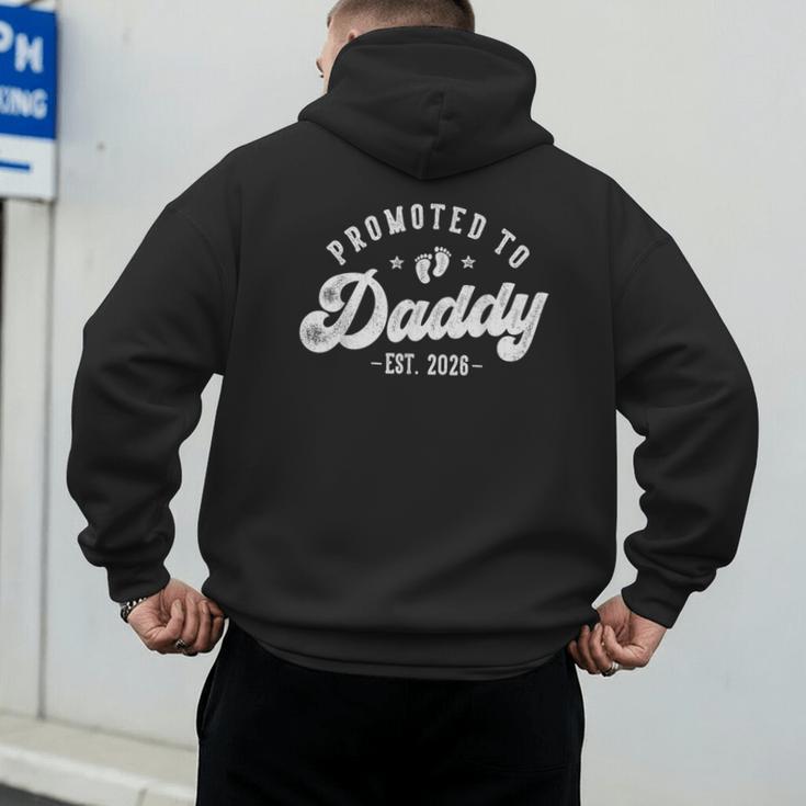 Promoted To Daddy Est 2026 First Time Dad Men's Hoodie Back Print