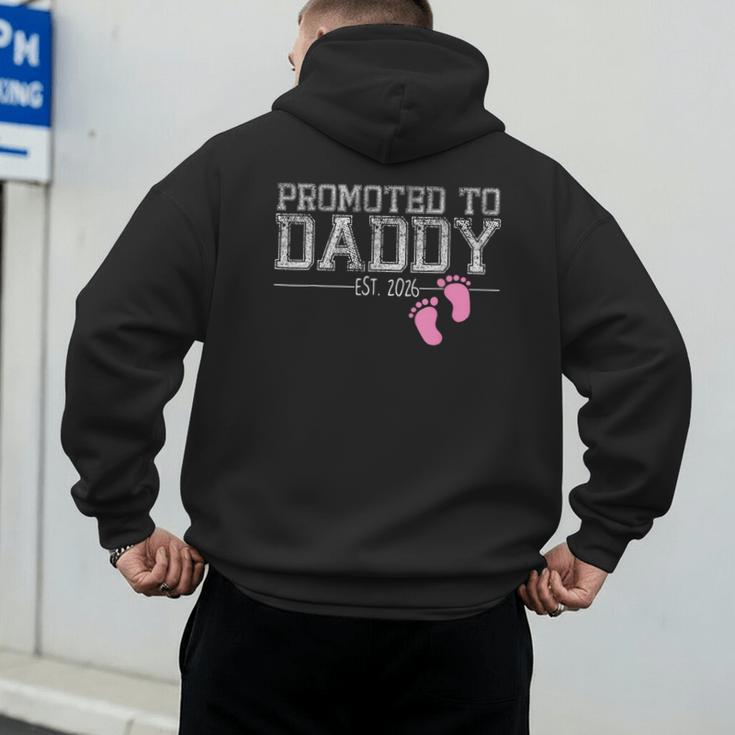 Promoted To Daddy Est 2026 Shirt New Daddy New Dad Men's Hoodie Back Print