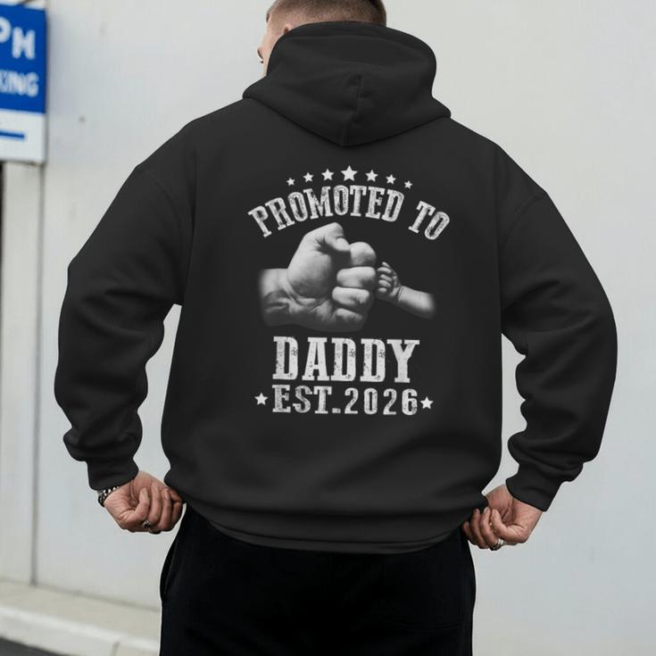 Promoted To Daddy Est 2026 Soon To Be Daddy 2026 Men's Hoodie Back Print