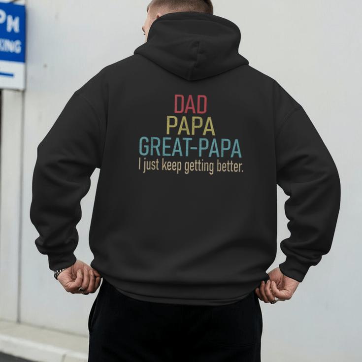 Promoted To Great Papa 2024 Fathers Day First Time Dad Men's Hoodie Back Print Promoted To Great Papa 2024 Fathers Day First Time Dad Men's Hoodie Back Print