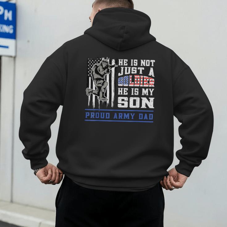 Proud Army Dad Soldier Son Patriotic Veterens Men's Hoodie Back Print Proud Army Dad Soldier Son Patriotic Veterens Men's Hoodie Back Print