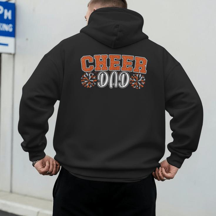 Proud Cheer Dad My Favorite Cheerleader Calls Me Dad Orange Men's Hoodie Back Print