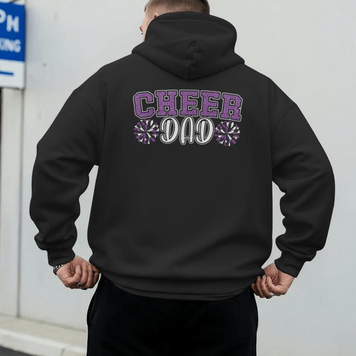 Proud Cheer Dad My Favorite Cheerleader Calls Me Dad Purple Men's Hoodie Back Print